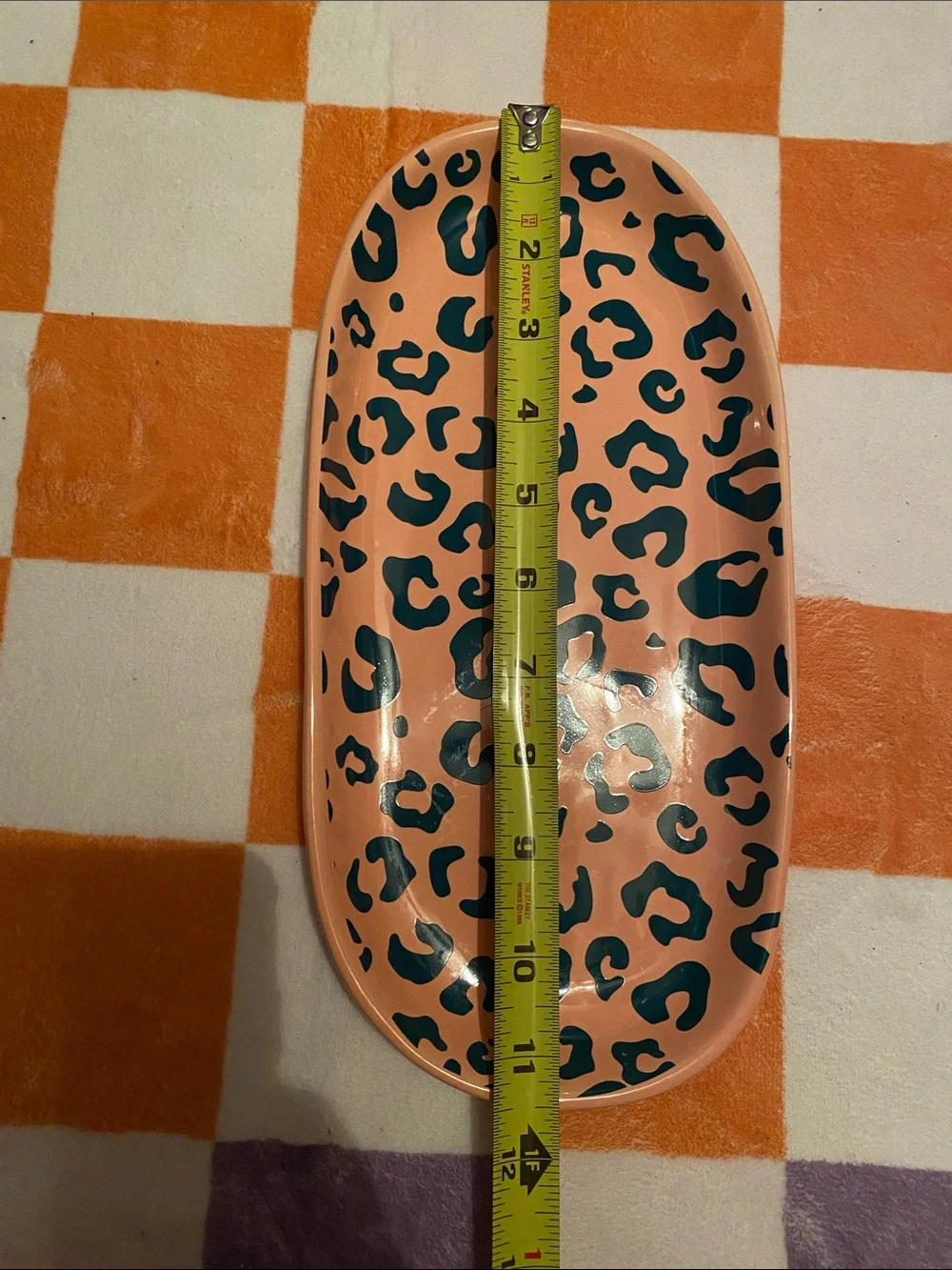 Orange Leopard Print Trinket Tray
